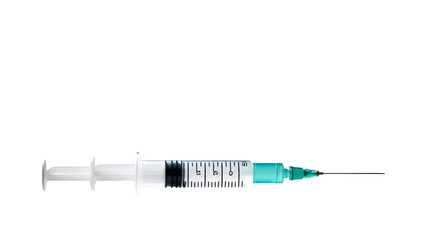 Fototapeta premium Syringe Injection Medical Vaccination Tool Isolated White