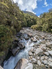 Stream in the mountains, New Zealand