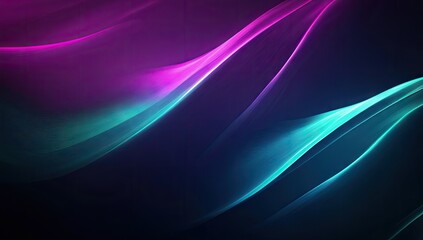 Naklejka premium Abstract, flowing, vibrant lines of purple and teal