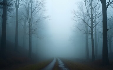 Obraz premium Fog in the Forest. High quality