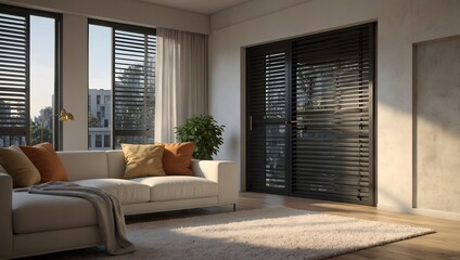Luxury apartment with window shutter roller