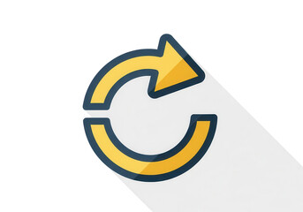 Rotating or reloading arrow icon isolated PNG with Transparent Background