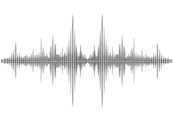 Sound wave waveform frequency isolated PNG with Transparent Background