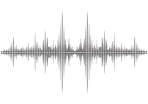 Sound wave waveform frequency isolated PNG with Transparent Background