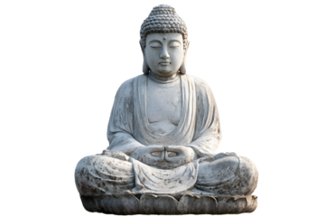 Buddha statue isolated on transparent background. PN, 