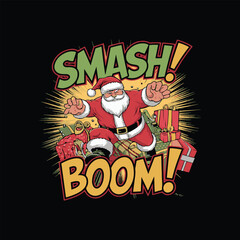 Comic christmas t shirt