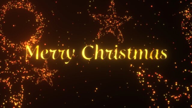 Golden Holiday Star Glitter Christmas Title Intro