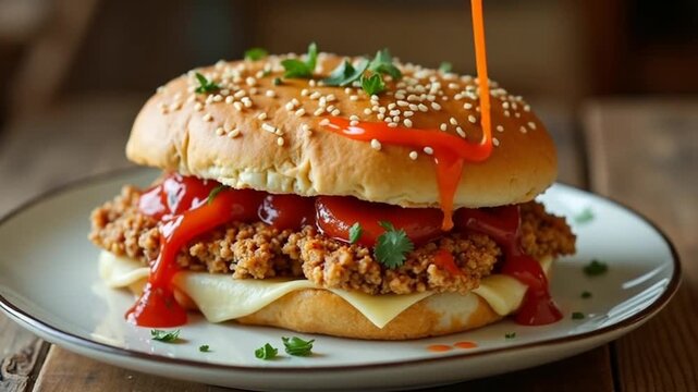  Polish Boy Sandwich served authentically on a plate
