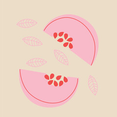 Abstract appetizing Vegetables collection. Decorative abstract horizontal banner with colorful doodles. Hand-drawn modern illustrations with Vegetables, abstract elements. Cucumber, peas, pepper.	
