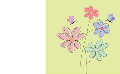 Minimalist Yellow Floral Pattern