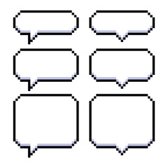 Pixel Speech Bubble Vector Illustration