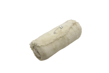 cotton bandage roll cloth on transparent background.