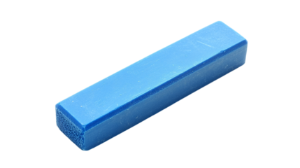 Blue rubber eraser isolated on transparent background 