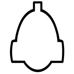 White Filled Notification Bell Icon – Simple Transparent PNG Illustration