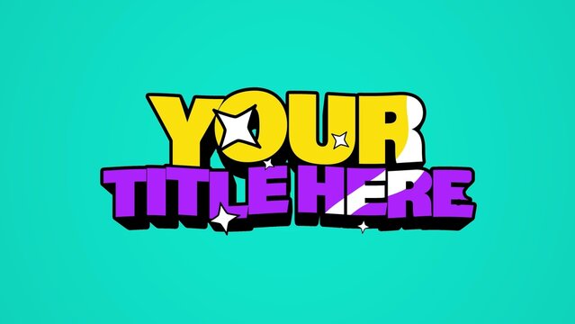 Modern Cartoon Shiny Fun Title Intro