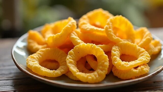  Plantain Chips served authentically on a plate
