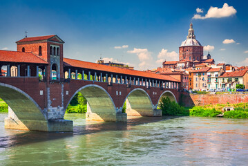 Ponte Copert in Pavia - Historical Lombardy in Italy