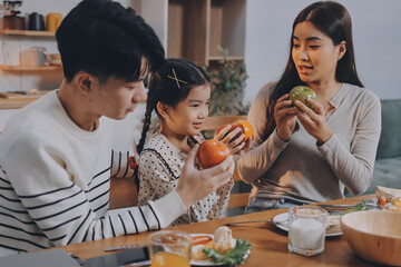 Family spends their free time together