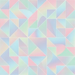 Pastel Geometric Pattern with Triangle and Square Shapes Texture