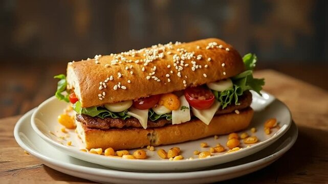  Polish Boy Sandwich served authentically on a plate
