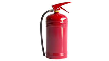 Obraz premium Red fire extinguisher isolated on transparent background 