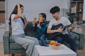 Family spends their free time together