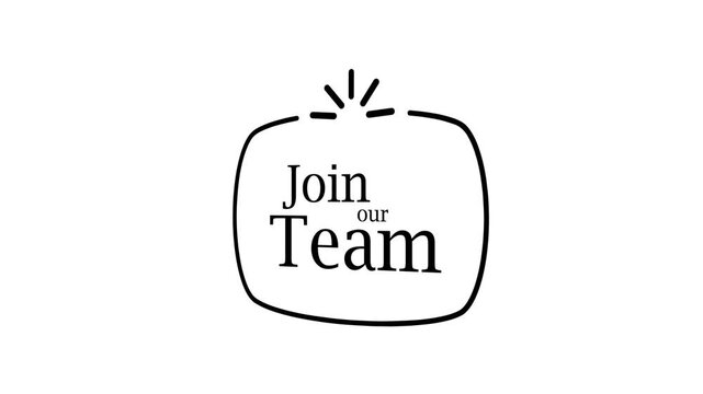 join our team text information sign	