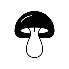 Mushroom Vegetable Fill Icon: Food and Fungi