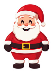 Obraz premium PNG Santa Claus with happy illustration santa white.