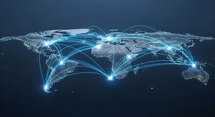 Global Connectivity Network A Visual Representation of International Interconnections.
