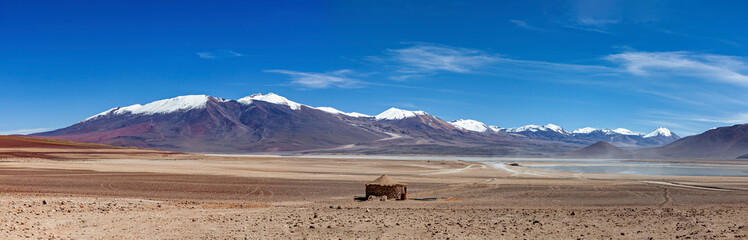 The landscape of the Altiplano in Bolivia