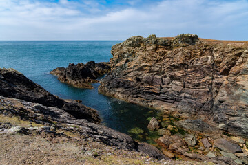 Obraz premium Views around Bardsey Island , Llyn Peninsula , North Wales , Uk