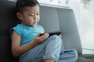 young man watching tv