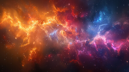 Obraz premium Space background with stardust and shining stars. Realistic cosmos and color nebula. Colorful galaxy