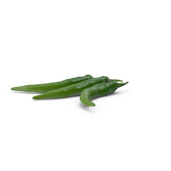 Fresh Green Chili Peppers, Culinary Ingredient Photography, 3d Png, transparent background