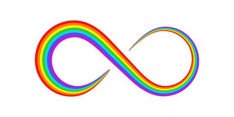 Hand drawn art brush infinity symbol on a white background. Vector