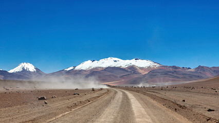 The landscape of the Altiplano in Bolivia