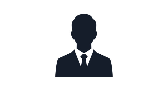 Generic professional avatar silhouette for user profiles, business identities, or placeholder images in digital applications and corporate branding