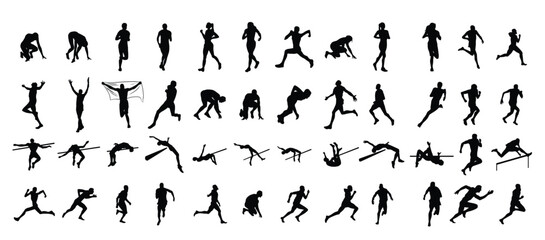 Black Silhouettes Athletes