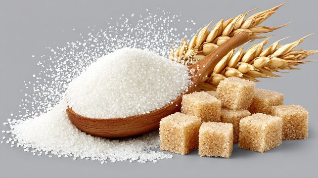 Crystalline cube sugar and wheat straw dissolved in the mist, revealing the hidden nutrient layer