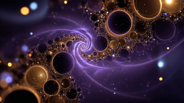 Cosmic Swirls: A captivating image of cosmic swirls, with luminous orbs and intricate lines, showcasing the beauty of the cosmos and the mysteries of the universe.