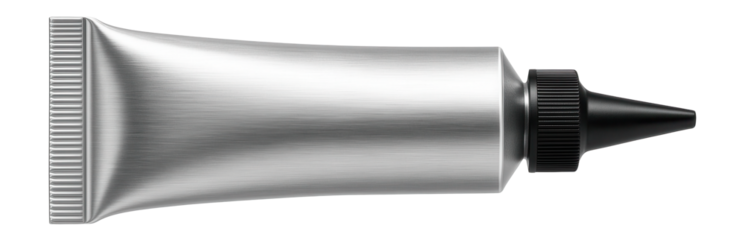 High-strength polyurethane adhesive in a squeeze tube for attaching wooden trim to metal surfaces in construction projects.