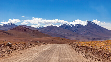 The landscape of the Altiplano in Bolivia