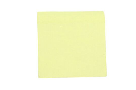 yellow stick note isolated on transparent background.