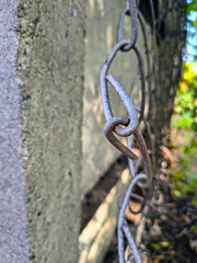 wire fence. chain link mesh. rusty iron fence. old rusty cage. symbol of freedom. symbols of imprisonment. chain link fence
