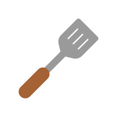 Spatula Kitchen Utensil Flat Color Icon: Cooking and Baking