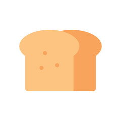 Bread Baked Food Flat Color Icon: Staple and Baking