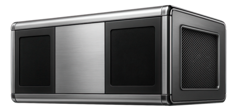 Floor-mounted air handling unit with sound attenuation for noise-sensitive environments.