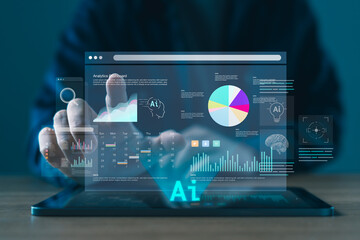 Smart AI dashboard with data visualization, calendar tools, and business analytics for decision-making, digital strategy, and performance tracking