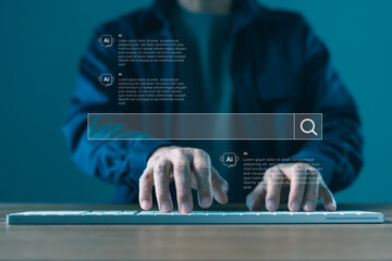 AI-powered search bar and chat interface with NLP technology and user input